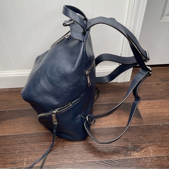 Rebecca Minkoff Julian Leather Backpack in Navy Medium - Picture 5 of 16